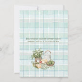 ラブボーイ・ベビーシャワーで美しく育った 招待状 (裏面)