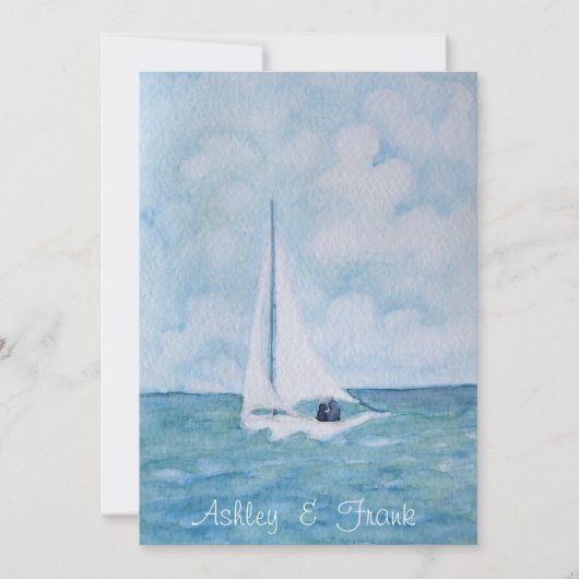 ラブボート(b)結婚式招待状 招待状 (正面)