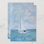 ラブボート(b)結婚式招待状 招待状 (正面/裏面)