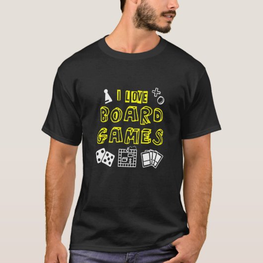 ラブボードゲームチェックメイトBackgammonゲーマーゲーム Tシャツ (正面)