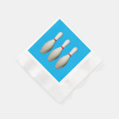 ラブボーリングピンペーパーナプキン 縁ありカクテルナプキン (角)