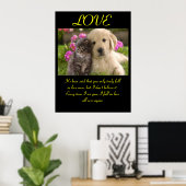 ラブポスター動物1 ポスター (ホームオフィス)