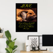 ラブポスター動物3 ポスター (ホームオフィス)