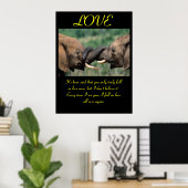 ラブポスター動物6 ポスター (ホームオフィス)
