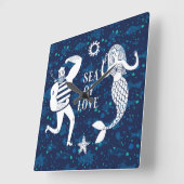 ラブポスター スクエア壁時計 (傾斜)