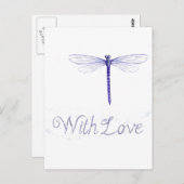 ラブポストカード付き青トンボ ポストカード (正面/裏面)