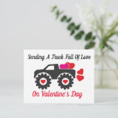 ラブポストカード満載のトラックを送る ポストカード (スタンド正面)