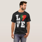 ラブポルトガル誇りを持った国旗 Tシャツ (正面フル)
