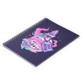 ラブポーションかわいいピンクハロウィンポーションボトル ノートブック (左側)