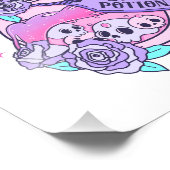 ラブポーションかわいいピンクハロウィンポーションボトル フォトプリント            (角)