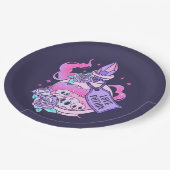 ラブポーションかわいいピンクハロウィンポーションボトル ペーパープレート (アングル)