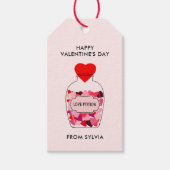 ラブポーションハッピーバレンタインデー パーソナライズされた ギフトタグ (正面)