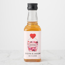 ラブポーションハッピーバレンタインデー パーソナライズされた リキュールボトルラベル