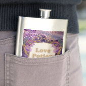 ラブポーション紫色のパターンアートby Renee Lavoie フラスク (インサイチュ)