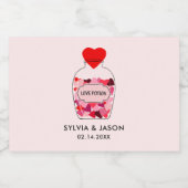 ラブポーション ハッピー バレンタインデー オーダーメイド リキュールボトルラベル (シングルラベル)