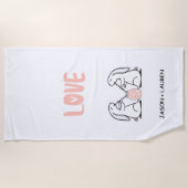 ラブポーション |モノグラムビーチタオル ビーチタオル (正面)