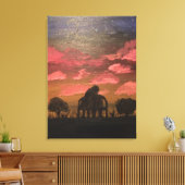 ラブポートレート結婚記念日のデートすることギフト キャンバスプリント (インサイチュ (リビング))