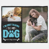 ラブポーパーソナライズされたト印刷ドッグラバー2写真 フリースブランケット (正面(横))