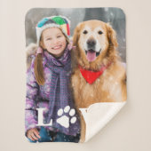 ラブポーパーソナライズされたト印刷ドッグ愛人写真 シェルパブランケット (正面)