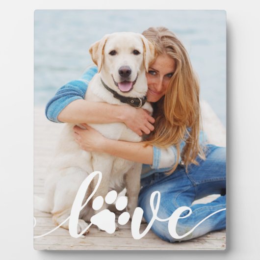 ラブポーパーソナライズされたト印刷ドッグ愛人写真 フォトプラーク (正面)