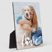 ラブポーパーソナライズされたト印刷ドッグ愛人写真 フォトプラーク (側面)