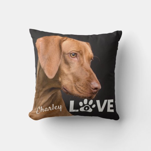 ラブポープリントパーソナライズされたフォト装飾用クッション クッション (正面)