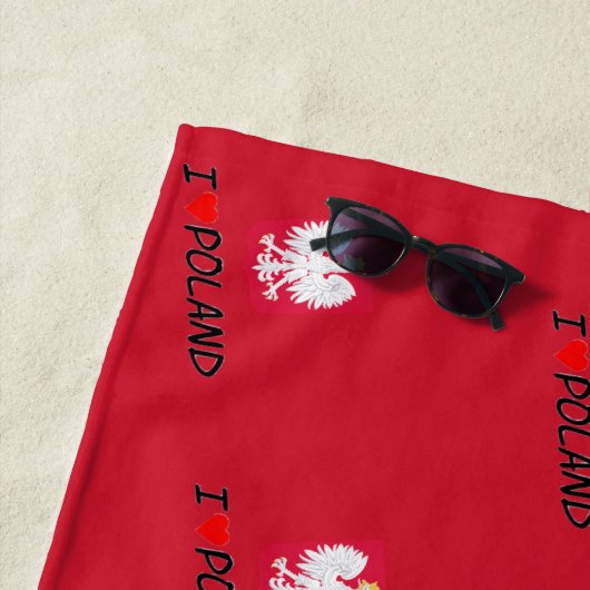 ラブポーランドイーグル ビーチタオル (インサイチュ)