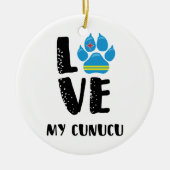 ラブマイクヌク（黒文字） -オーナメント セラミックオーナメント (正面)