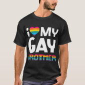 ラブマイゲイブラザーLGBTプライドギフトゲイレズ Tシャツ (正面)