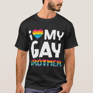 ラブマイゲイブラザーLGBTプライドギフトゲイレズ Tシャツ
