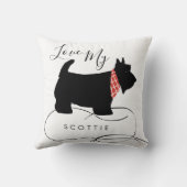 ラブマイスコットランド引用文ブラックスコティッシュテリアドッグ クッション (裏面)