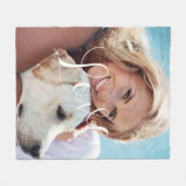 ラブマイドッグフォトフリースブランケット フリースブランケット (正面(横))