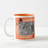 ラブマイバブチバラアートポーランド祖母 ツートーンマグカップ (左)