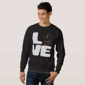 ラブマイブラックダシュント犬 スウェットシャツ (正面フル)