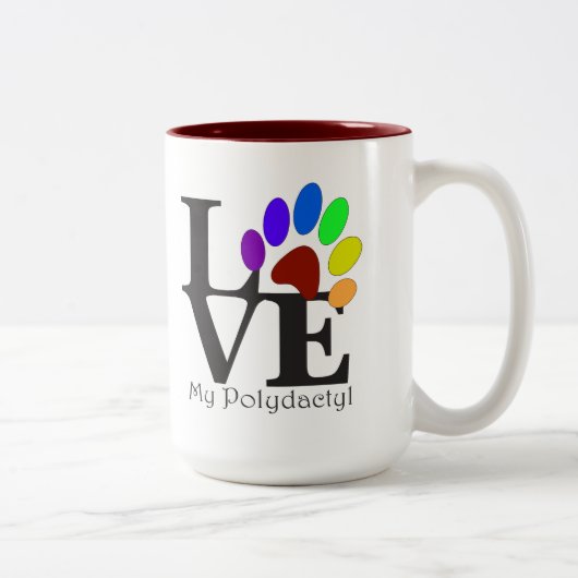 ラブマイポリダクティル15 ozマグカップ ツートーンマグカップ (右)