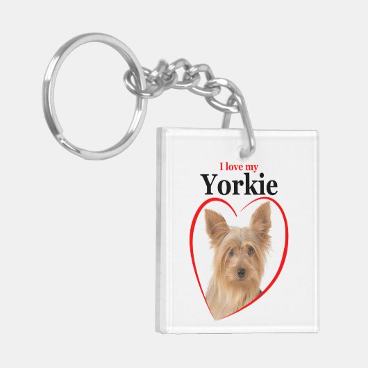 ラブマイヨークシャーテリアキーチェーン キーホルダー (正面左)