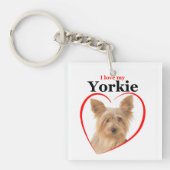 ラブマイヨークシャーテリアキーチェーン キーホルダー (正面)