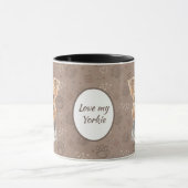 ラブマイヨークシャーテリアドッグポープリントマグ マグカップ (中央)