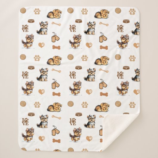 ラブマイヨークシャーテリア シェルパブランケット (正面)