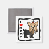 ラブマイヨークシャーテリア マグネット (正面/裏面)