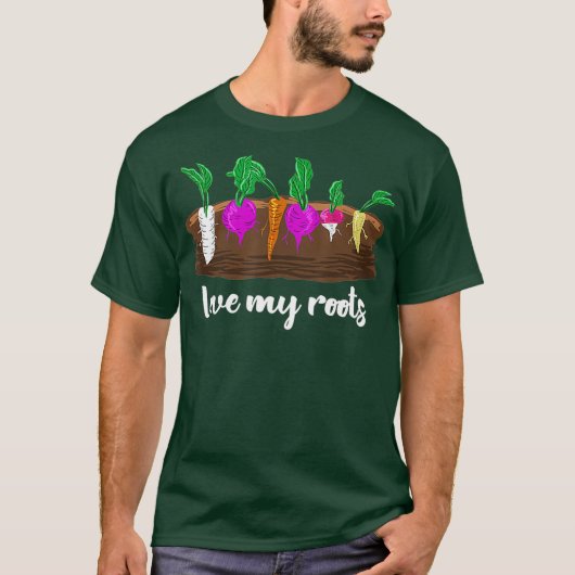 ラブマイルーツベジス農業ガーデニンググリーン Tシャツ (正面)