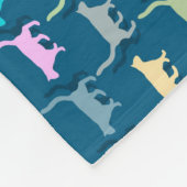 ラブマイ子猫あなたの猫フォトプリントティール(緑がかった色) フリースブランケット (角)