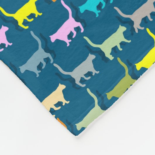 ラブマイ子猫カスタムあなたの写真キャットプリントティール(緑がかった色) フリースブランケット (角)