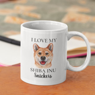 ラブマイ柴犬ドッグモノグラム コーヒーマグカップ