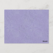 ラブマウヴ結婚のテーブル番号札 ポストカード (裏面)