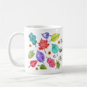 ラブマカラフルグで小さ素晴らしなことをする コーヒーマグカップ (左)