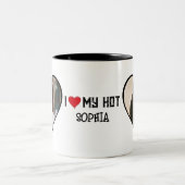 ラブマグカスタム私は私のガールフレンドのマグ ツートーンマグカップ (中央)