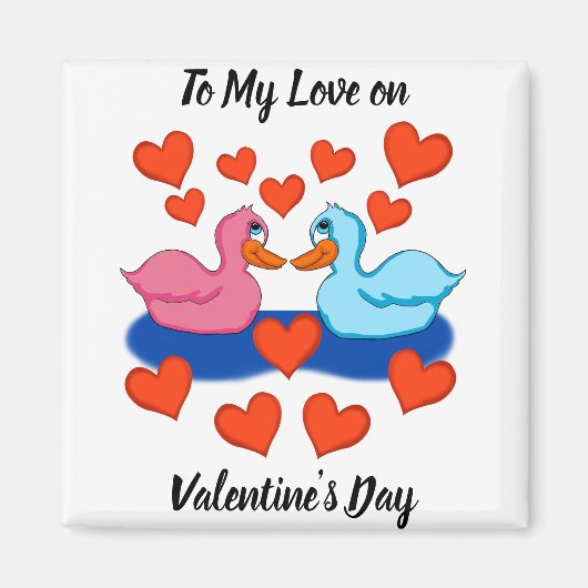 ラブマグネットのアヒル マグネット (正面)