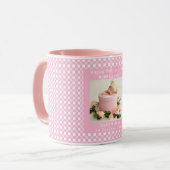 ラブマシンプルムエレガントガーリー白とピンクの写真 マグカップ (正面左)