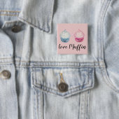 ラブマフィンカップケーキ 缶バッジ (インサイチュ)